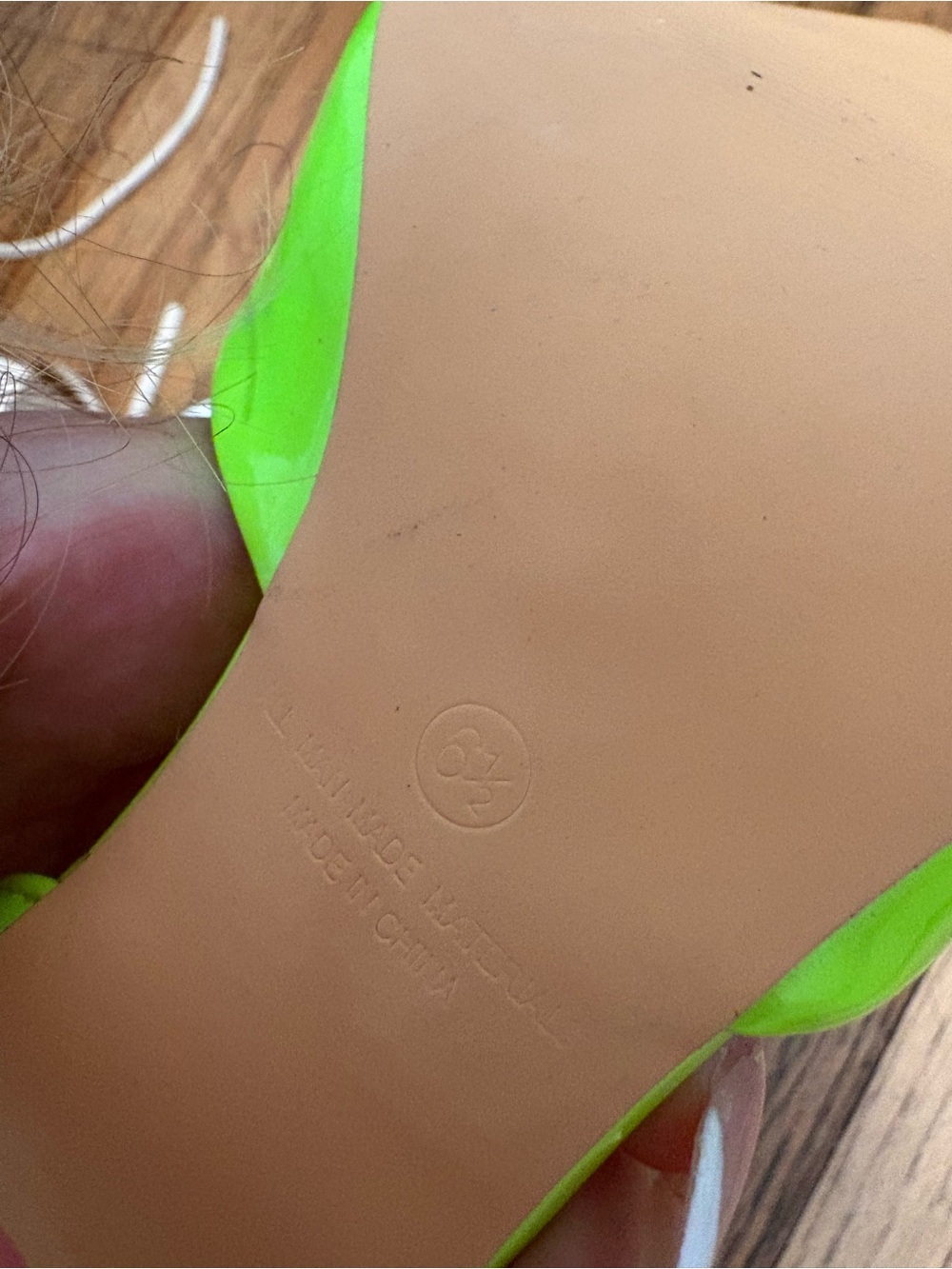 Fashion Nova Neon Lime Pointed Toe Slingback Flats - Picture 4 of 4